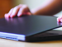 Laptop being closed